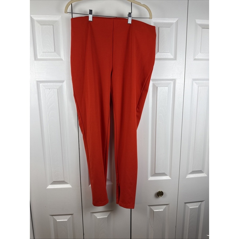 Chaus New York Tapered Leg Causal Work Pants Red Womens‎ Size Large Pull On